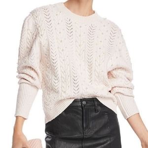 Joie Tinala Embellished Pointelle Sweater